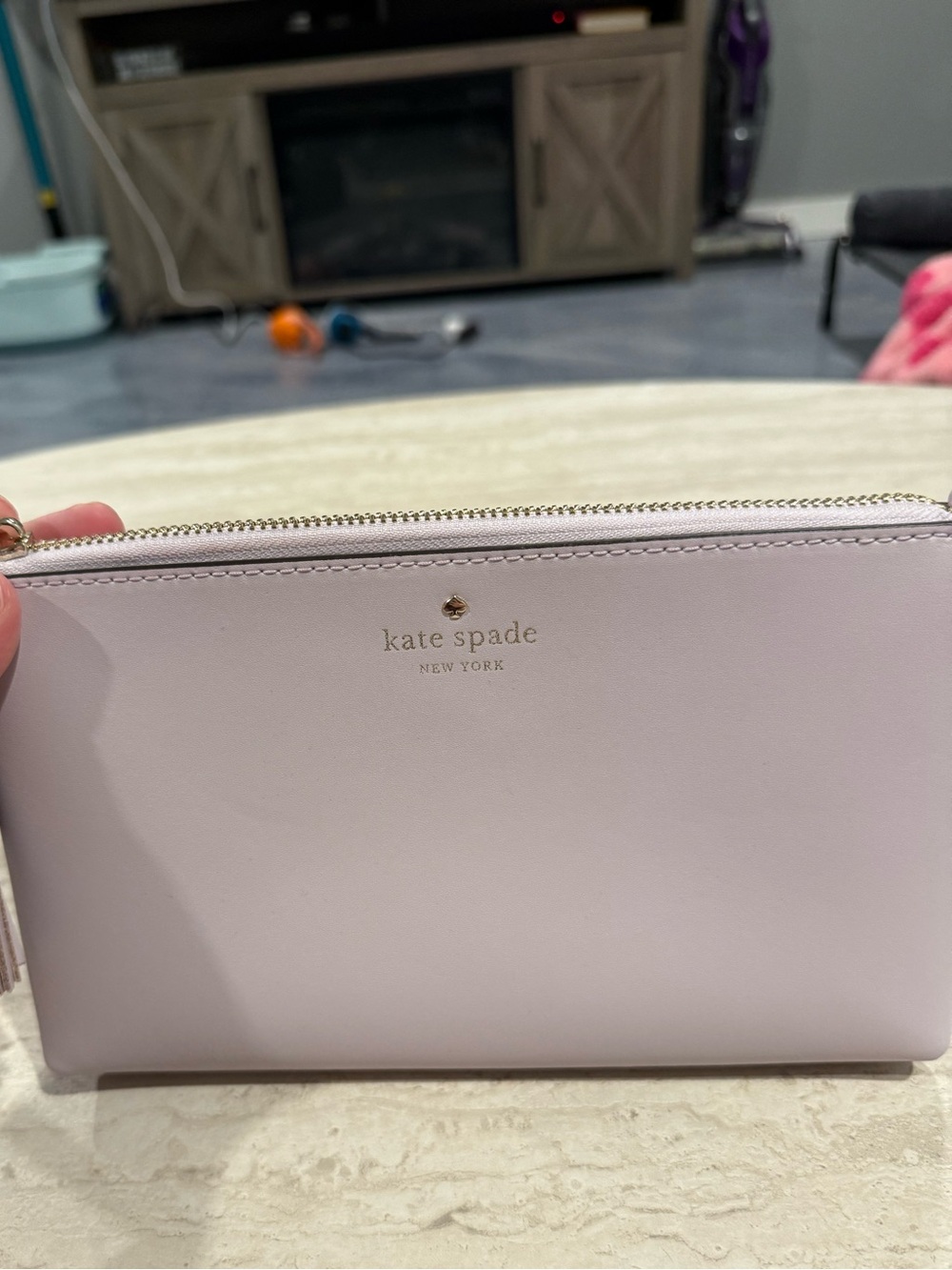 NWOT Kate Spade Lilac Leather Crossbody Bag Pale Purple